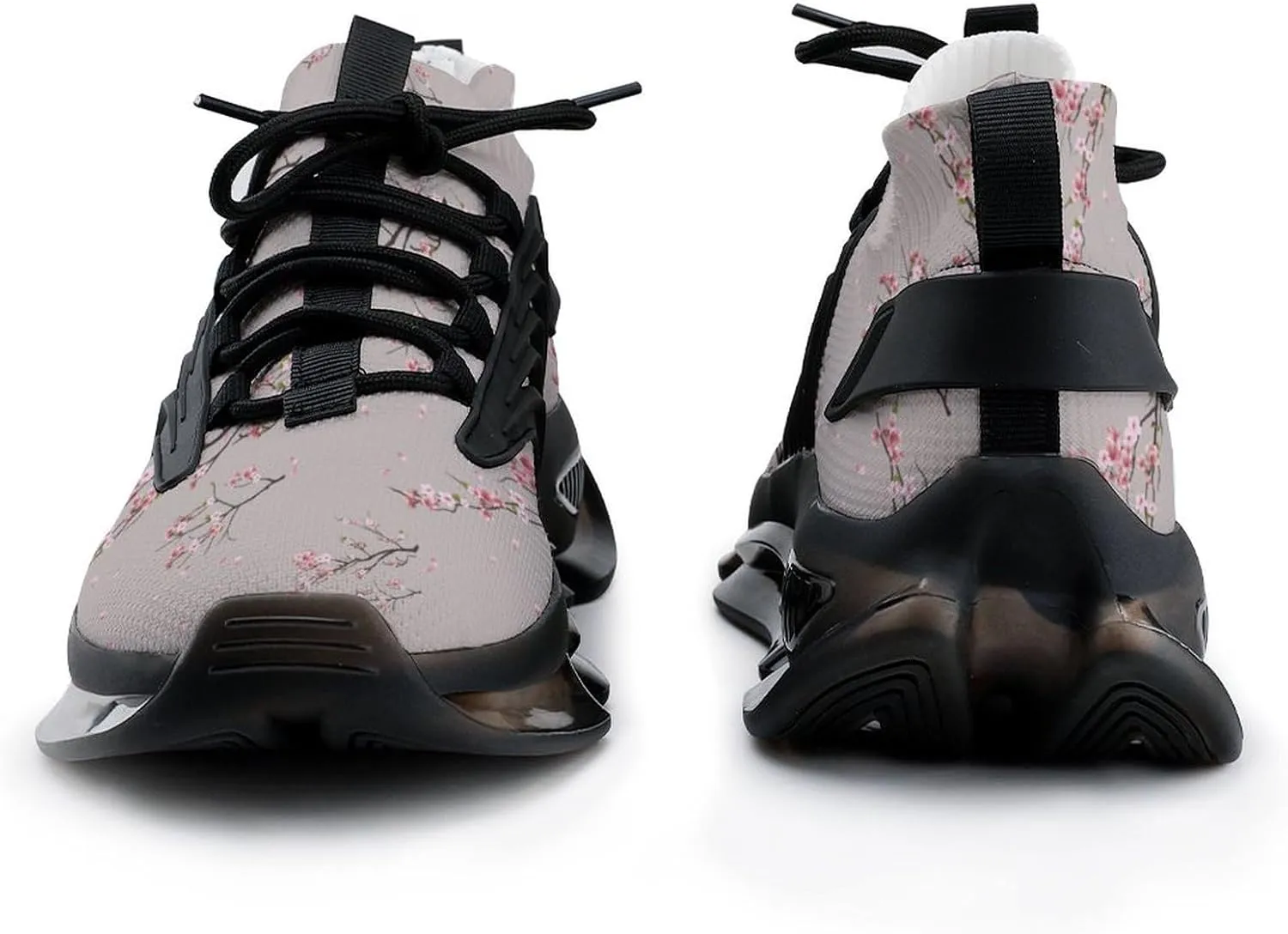 Cherry Blossoms Walking Shoes for Men Lightweight Tennis Fashion Elastic Sports Shoes Cushion Basketball Shoes