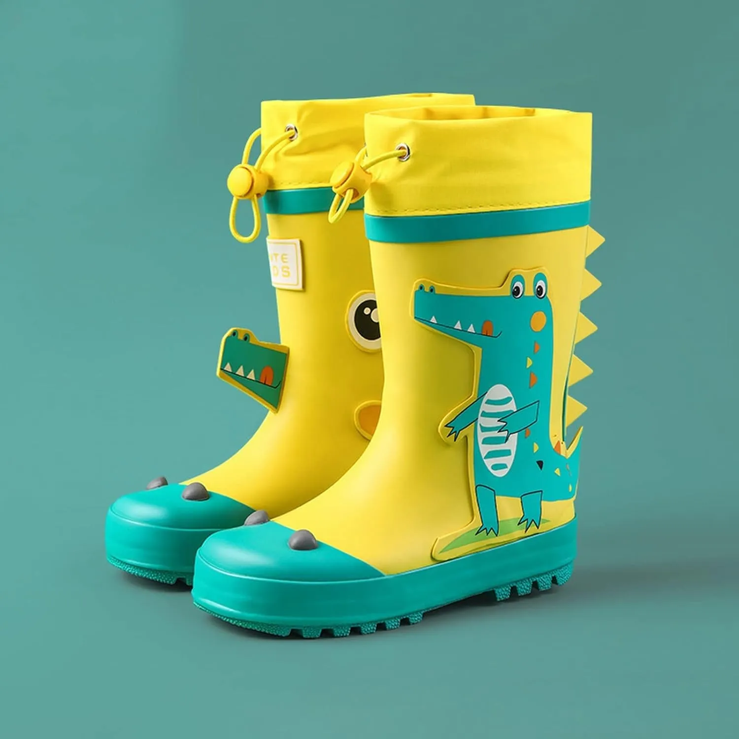 Children Boys Girls Mid Calf Rain Boots Waterproof Shoes Kids Adorable Patterns Lightweight Anti Slip Outdoor Shoes