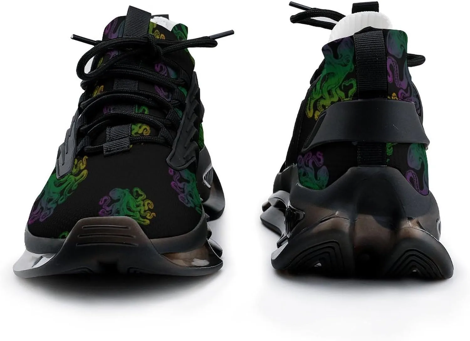 Colorful Octopus Walking Shoes for Men Lightweight Tennis Fashion Elastic Sports Shoes Cushion Basketball Shoes