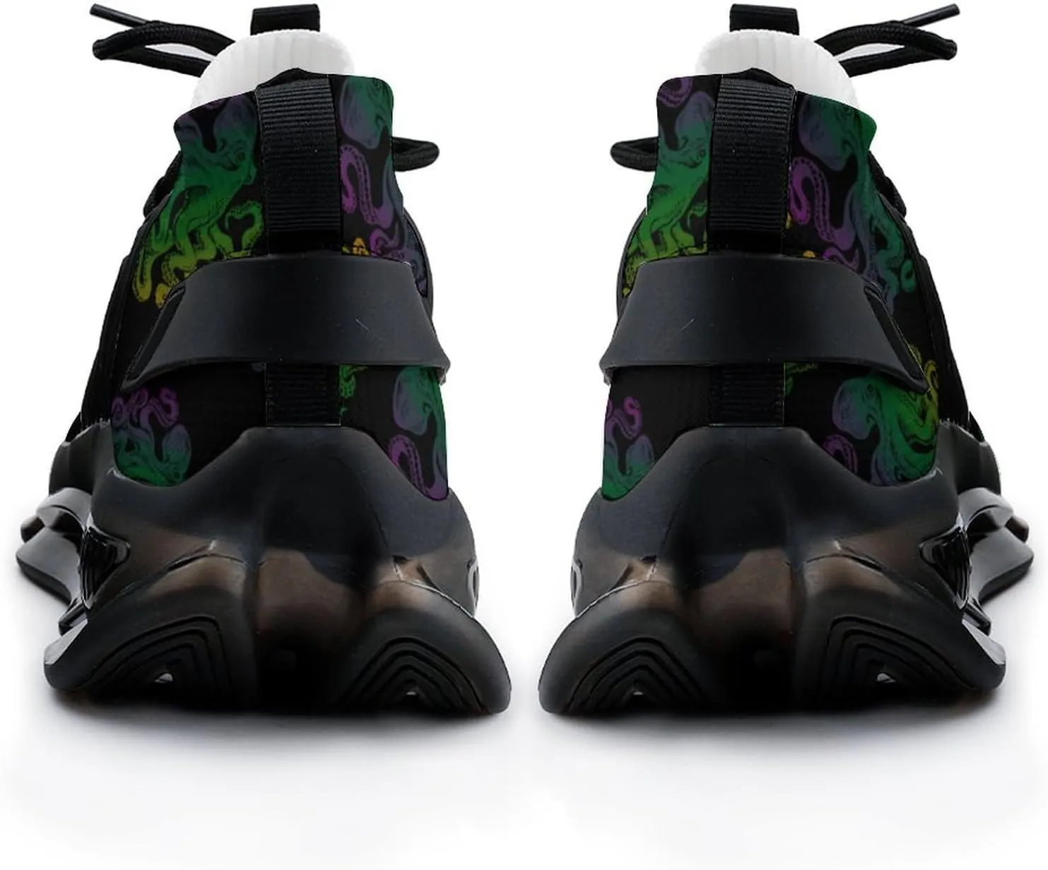 Colorful Octopus Walking Shoes for Men Lightweight Tennis Fashion Elastic Sports Shoes Cushion Basketball Shoes