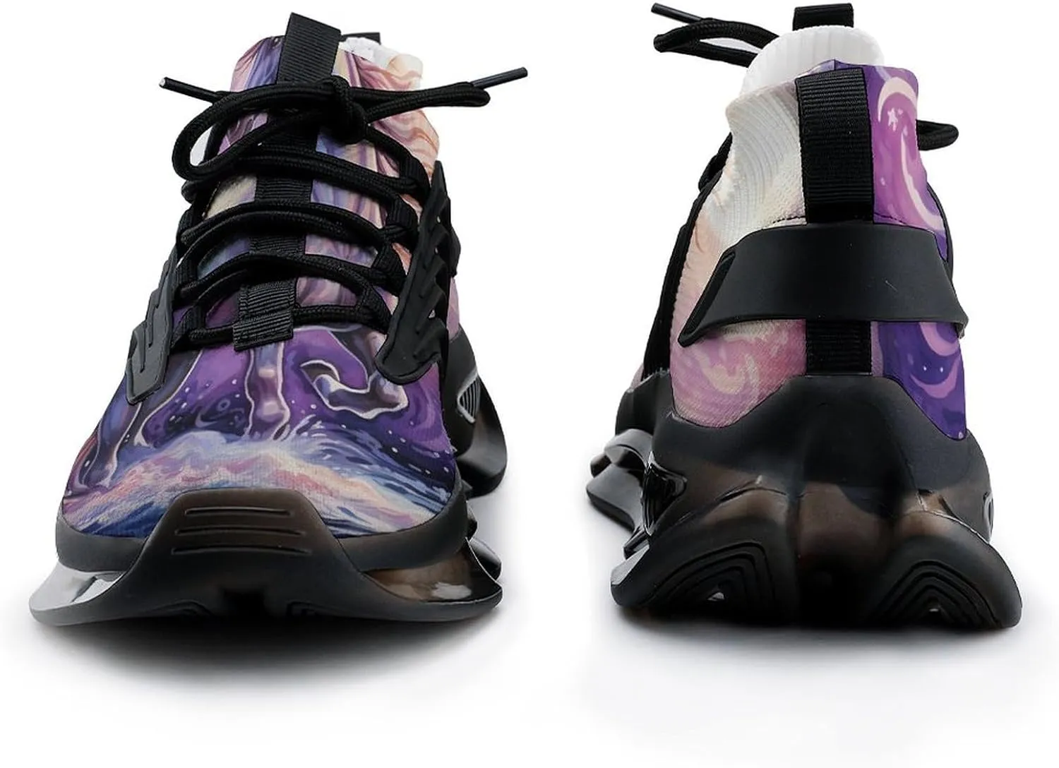 Colourful Unicorrn on Ocean in Night Walking Shoes for Men Lightweight Tennis Fashion Elastic Sports Shoes Cushion Basketball Shoes