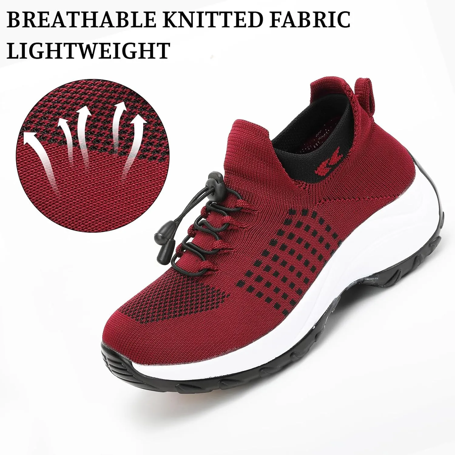 Comfort Wear Orthowear Shoes for Women Men Orthopedic Cushion Shoes Anti-Slip Air Nurse Shoe Breathable Mesh Fashion Sneakers for Women Adjustable Elastic Strap Trainers Plantar Fasciitis Unisex