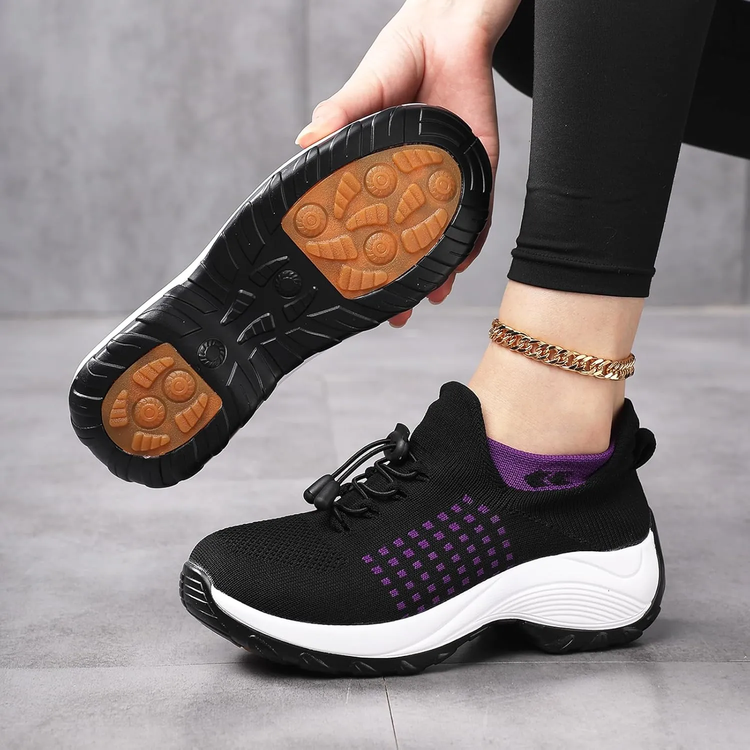 Comfort Wear Orthowear Shoes for Women Men Orthopedic Cushion Shoes Anti-Slip Air Nurse Shoe Breathable Mesh Fashion Sneakers for Women Plantar Fasciitis Unisex Adjustable Elastic Strap Trainers