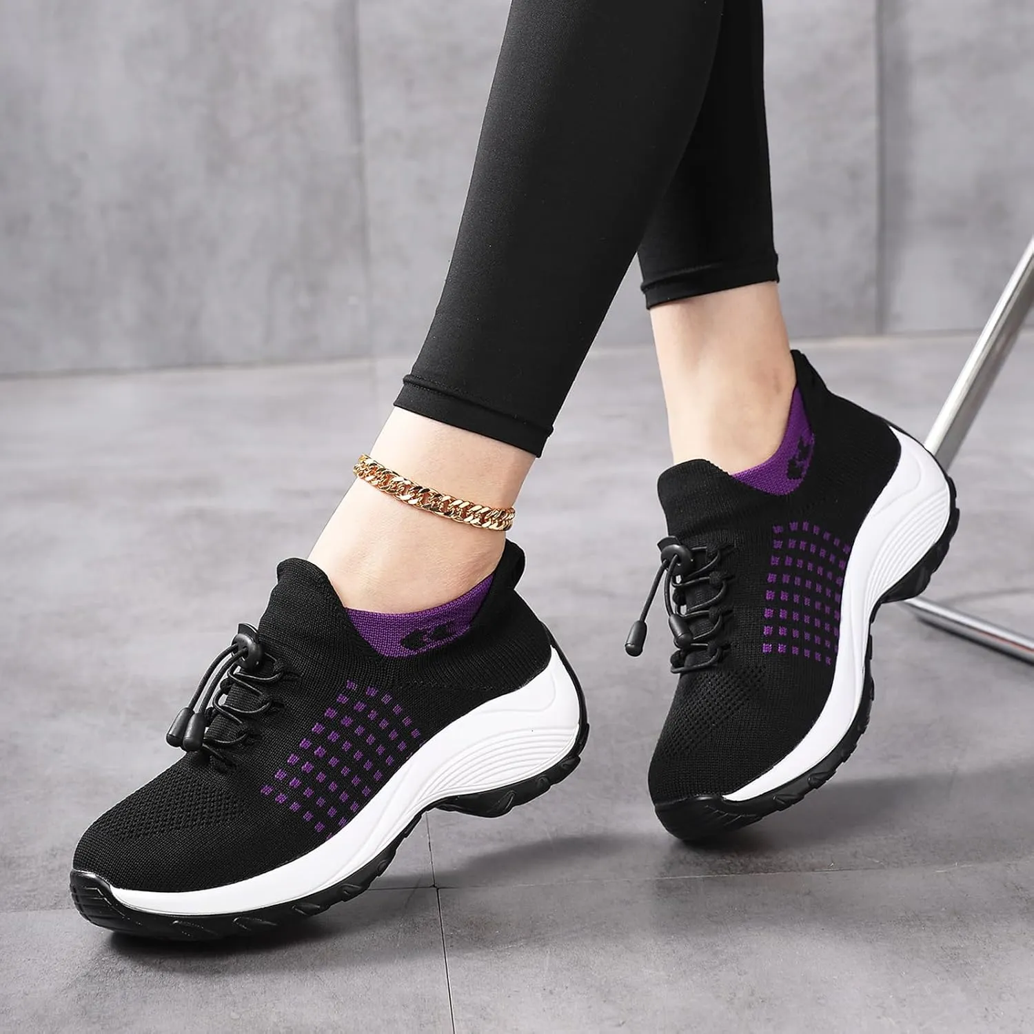 Comfort Wear Orthowear Shoes for Women Men Orthopedic Cushion Shoes Anti-Slip Air Nurse Shoe Breathable Mesh Fashion Sneakers for Women Plantar Fasciitis Unisex Adjustable Elastic Strap Trainers
