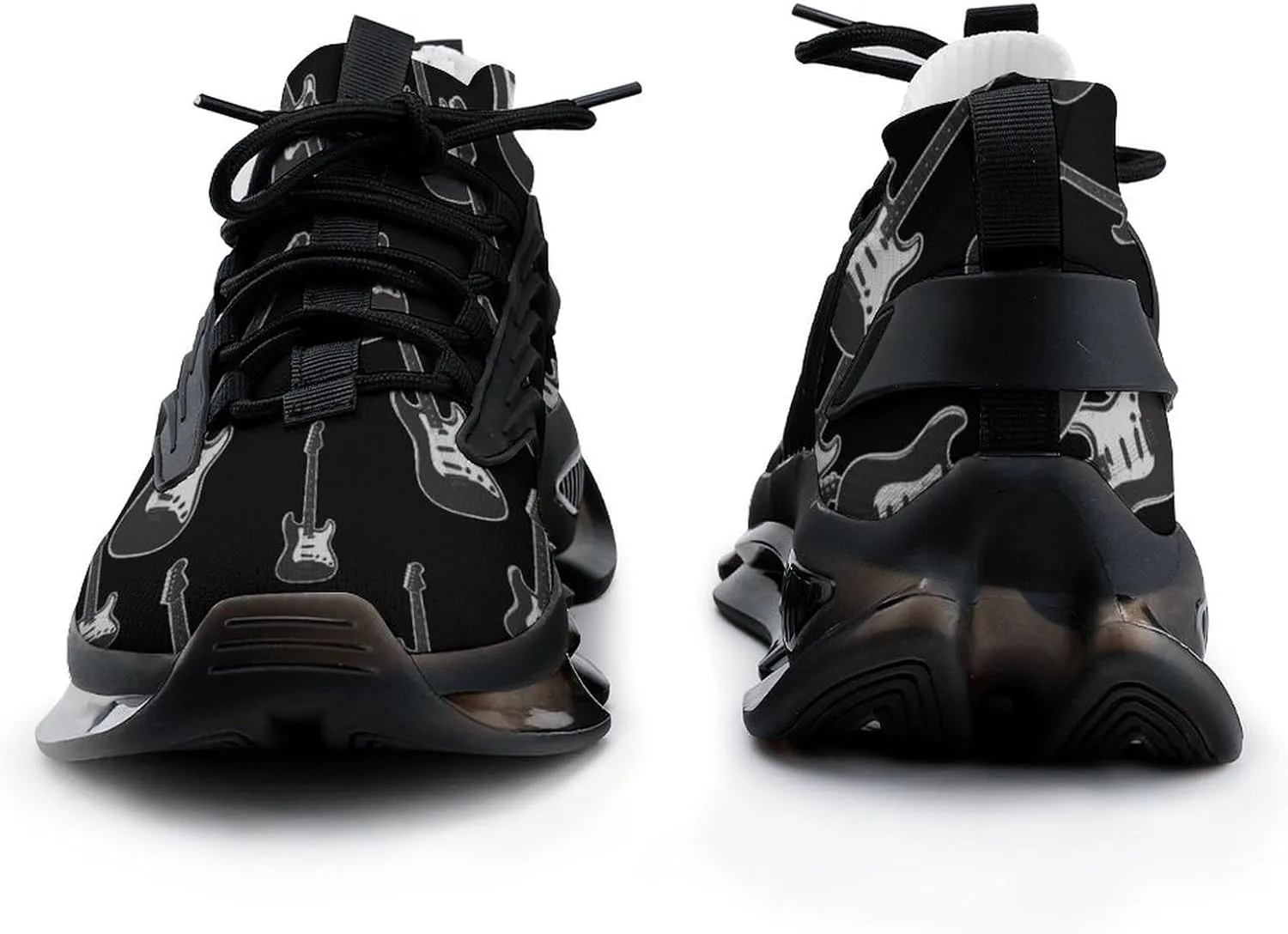 Cool Bass Guitar Walking Shoes for Men Lightweight Tennis Fashion Elastic Sports Shoes Cushion Basketball Shoes