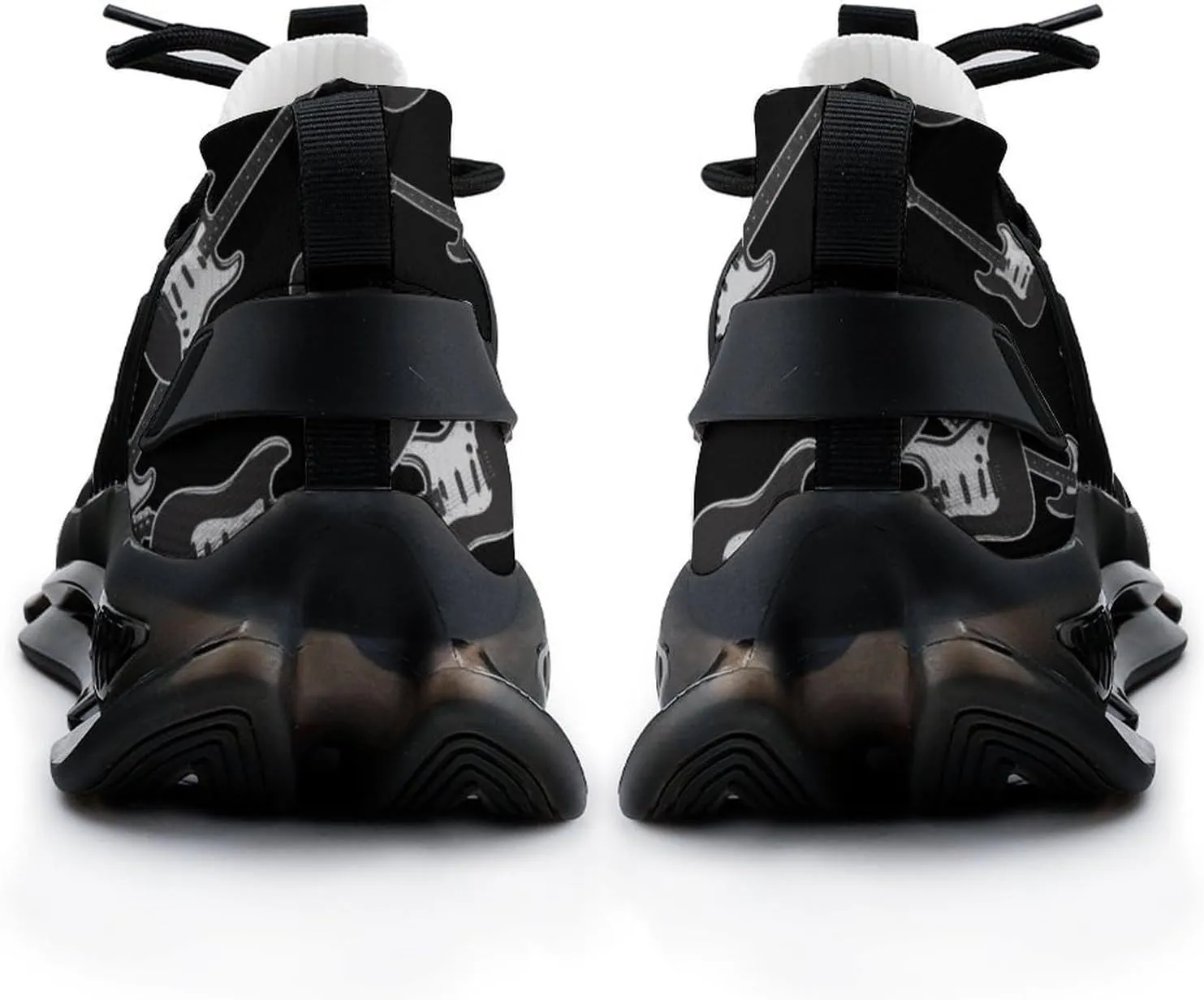 Cool Bass Guitar Walking Shoes for Men Lightweight Tennis Fashion Elastic Sports Shoes Cushion Basketball Shoes