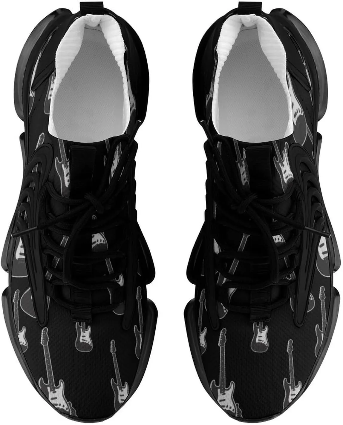 Cool Bass Guitar Walking Shoes for Men Lightweight Tennis Fashion Elastic Sports Shoes Cushion Basketball Shoes