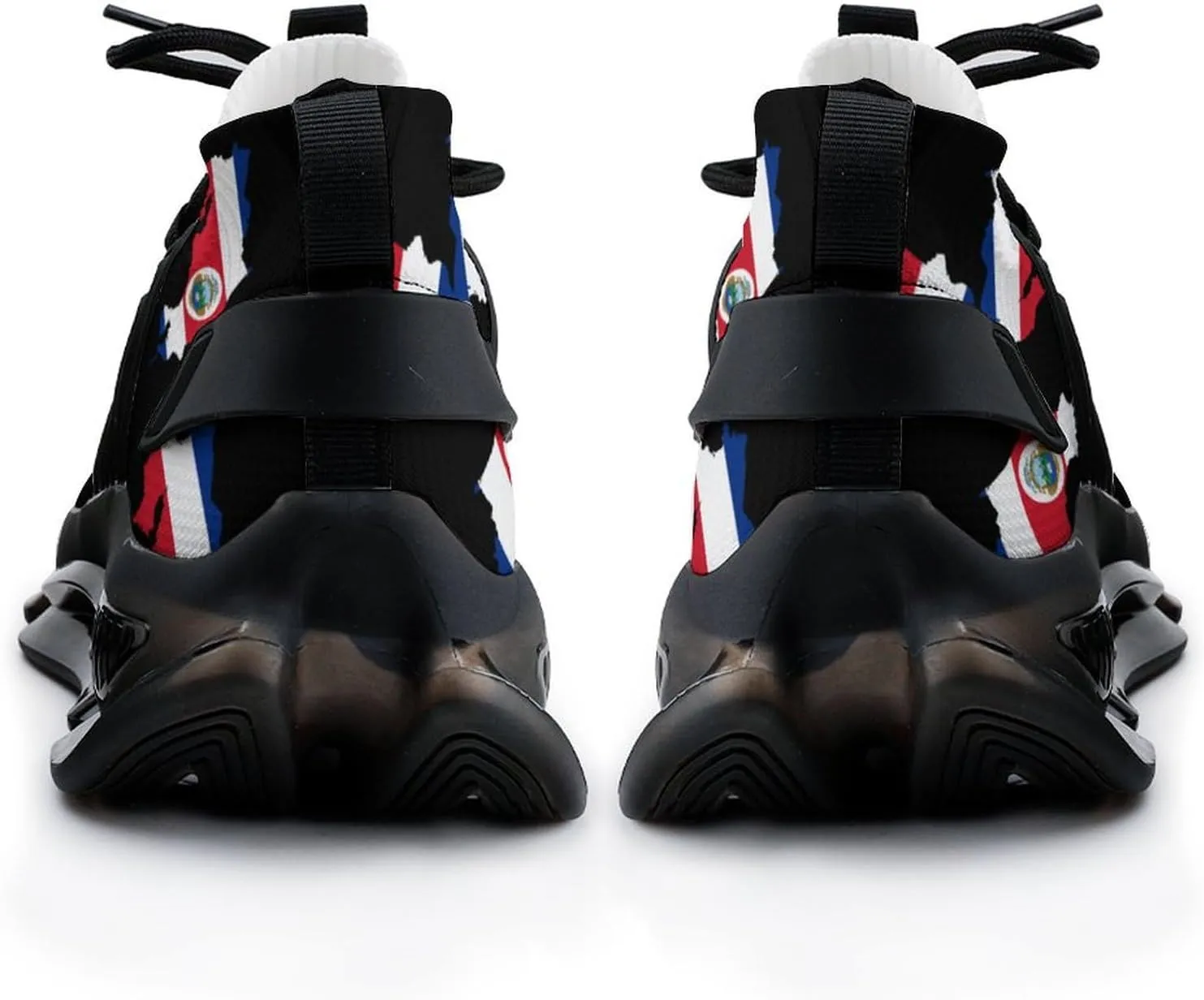 Costa Rica Flag Map Walking Shoes for Men Lightweight Tennis Fashion Elastic Sports Shoes Cushion Basketball Shoes