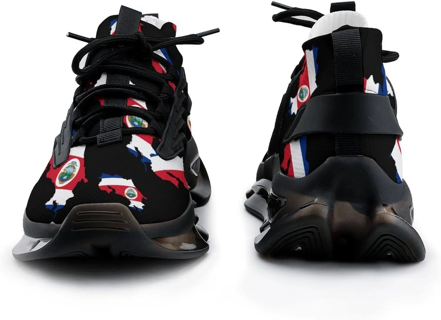 Costa Rica Flag Map Walking Shoes for Men Lightweight Tennis Fashion Elastic Sports Shoes Cushion Basketball Shoes