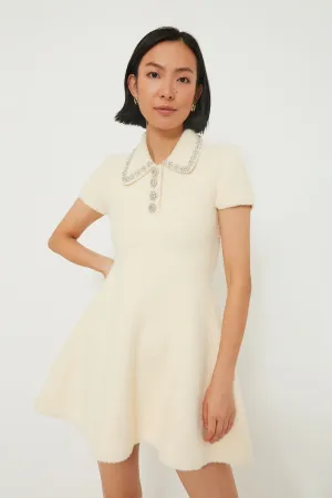 Cream Soft Knit Mini Dress