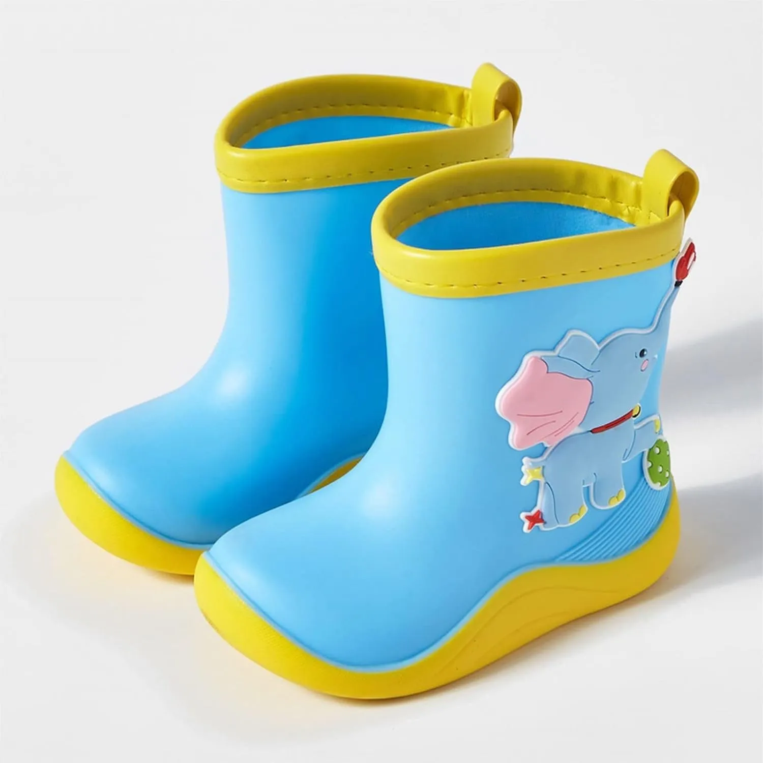 Cute Kids Rain Boots Toddler Rain Boots Infant Waterproof Rubber Mud Boots for Girls Boys with Easy-On Baby Boy Shoes