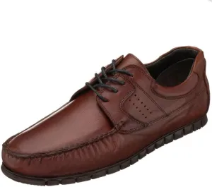 DALGALA Men's Cinammon Big Size Handmade Leather Penny Loafers Casual Shoes Driving Loafers Lace up Shoes