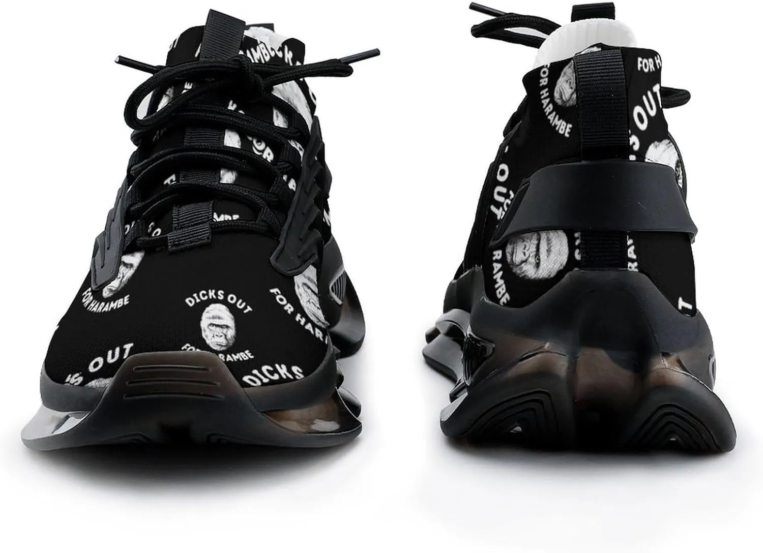 Dicks Out for Harambe Walking Shoes for Men Lightweight Tennis Fashion Elastic Sports Shoes Cushion Basketball Shoes