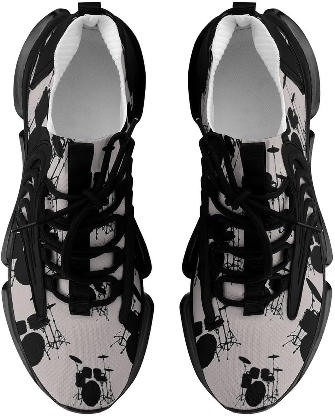 Drumms Drummer Walking Shoes for Men Lightweight Tennis Fashion Elastic Sports Shoes Cushion Basketball Shoes