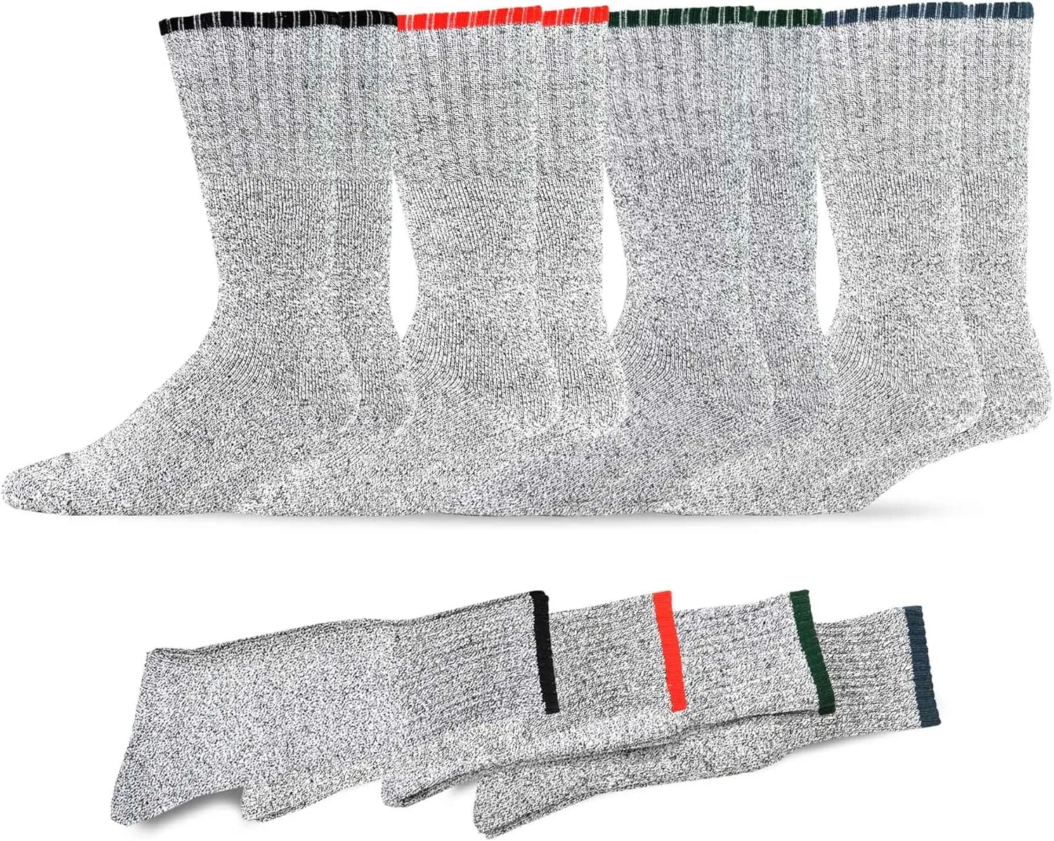 Eco Friendly Heavy Weight Recyled Cotton Winter Thermal Boot Socks Multi Pair for Women Men