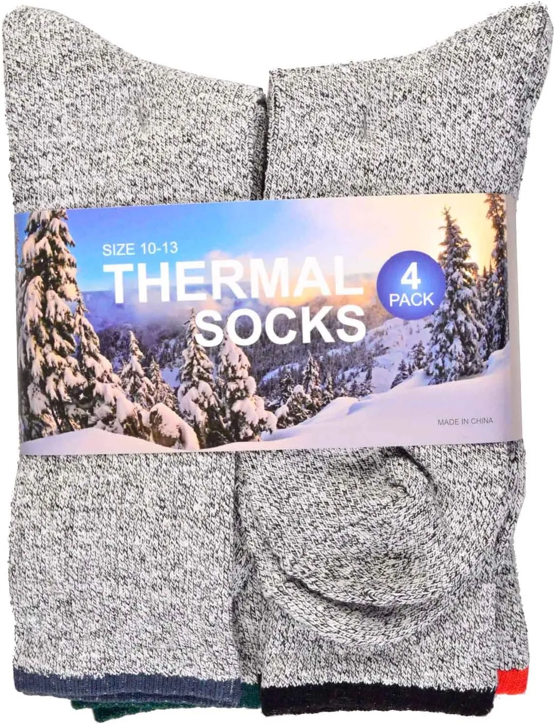 Eco Friendly Heavy Weight Recyled Cotton Winter Thermal Boot Socks Multi Pair for Women Men