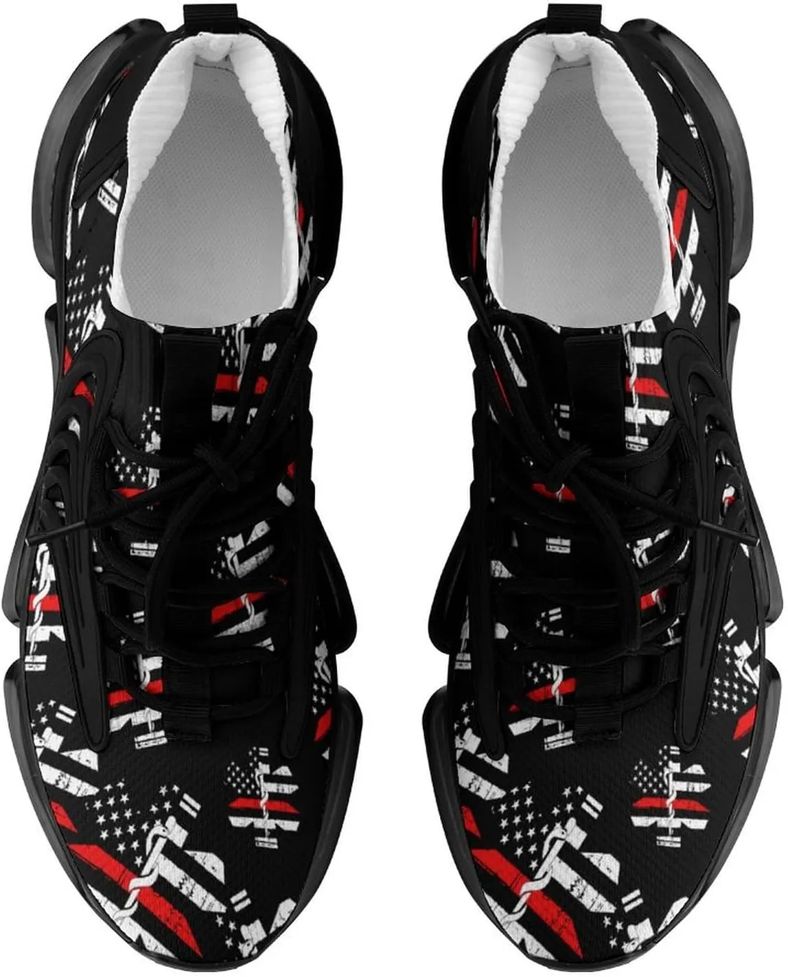 EMS Star of Life Walking Shoes for Men Lightweight Tennis Fashion Elastic Sports Shoes Cushion Basketball Shoes