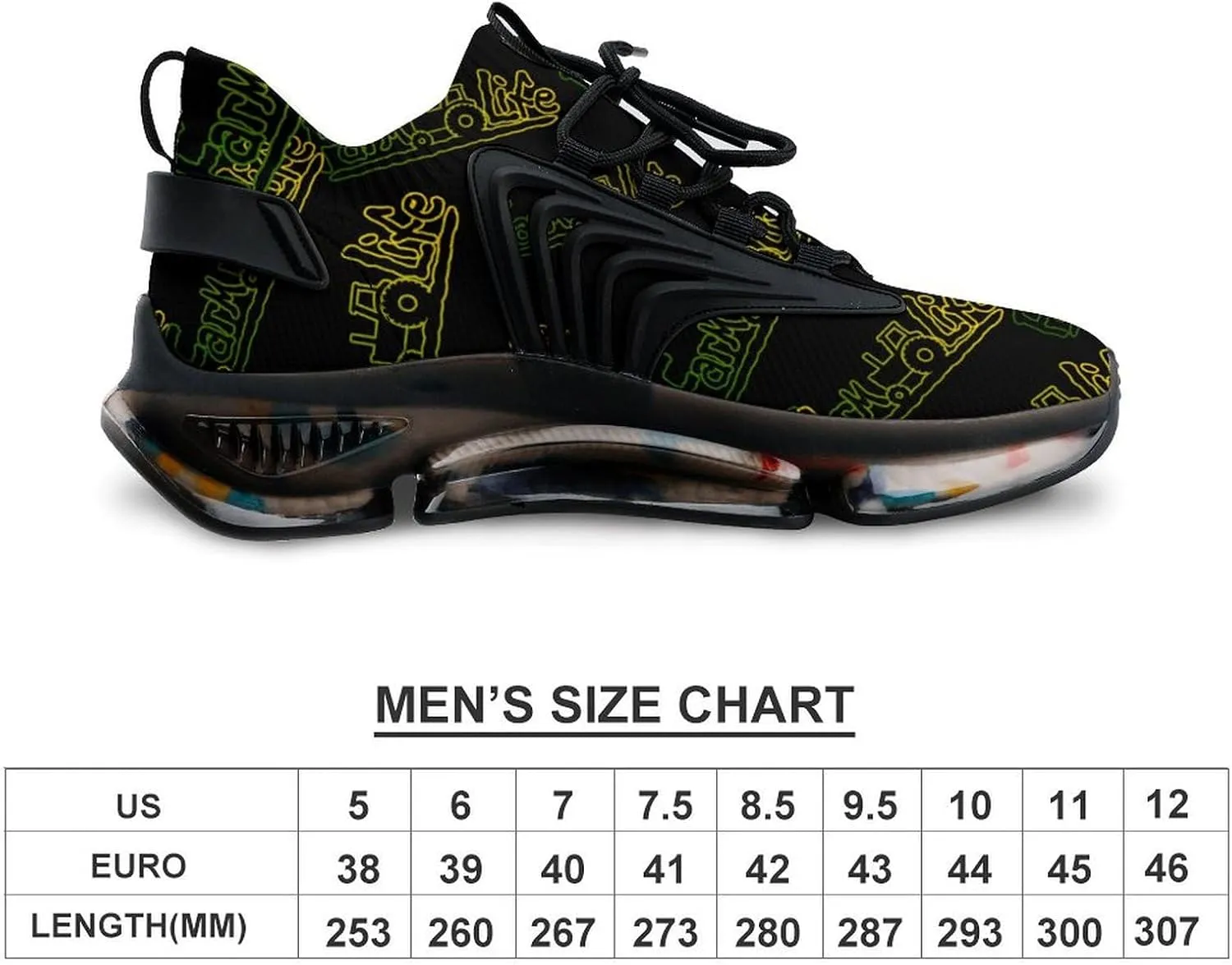 Farm Life Tractpr Walking Shoes for Men Lightweight Tennis Fashion Elastic Sports Shoes Cushion Basketball Shoes