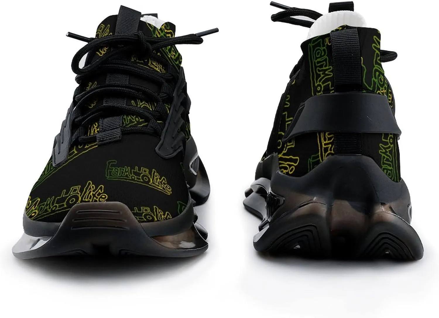 Farm Life Tractpr Walking Shoes for Men Lightweight Tennis Fashion Elastic Sports Shoes Cushion Basketball Shoes
