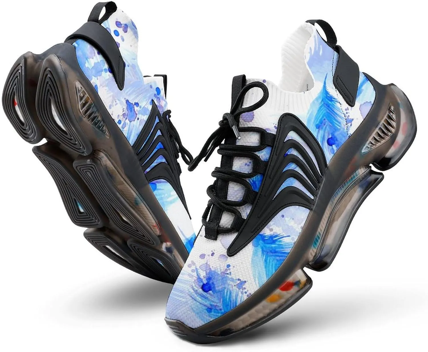 Feathers Fantastic Walking Shoes for Men Lightweight Tennis Fashion Elastic Sports Shoes Cushion Basketball Shoes