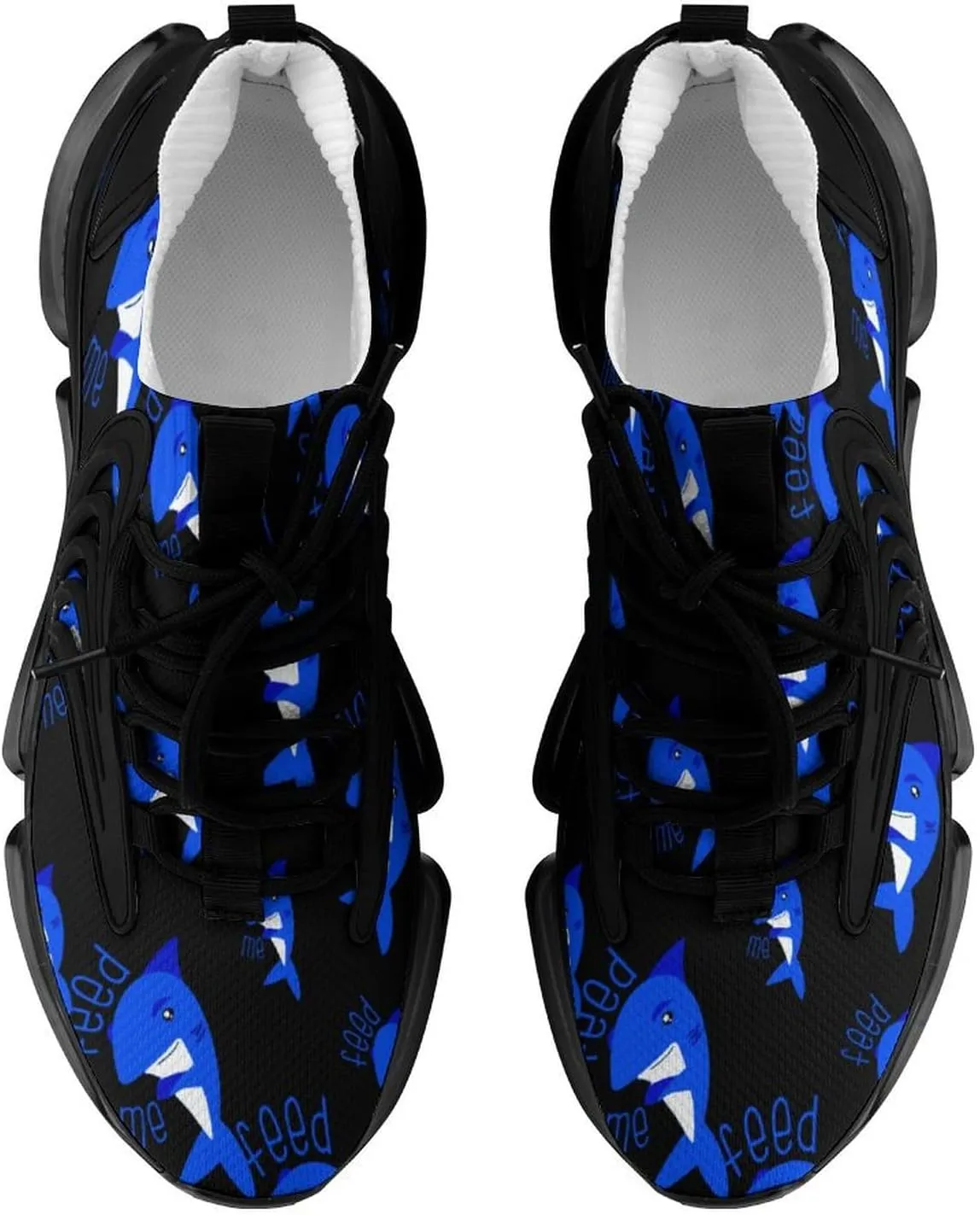 Feed Me Dolph Walking Shoes for Men Lightweight Tennis Fashion Elastic Sports Shoes Cushion Basketball Shoes