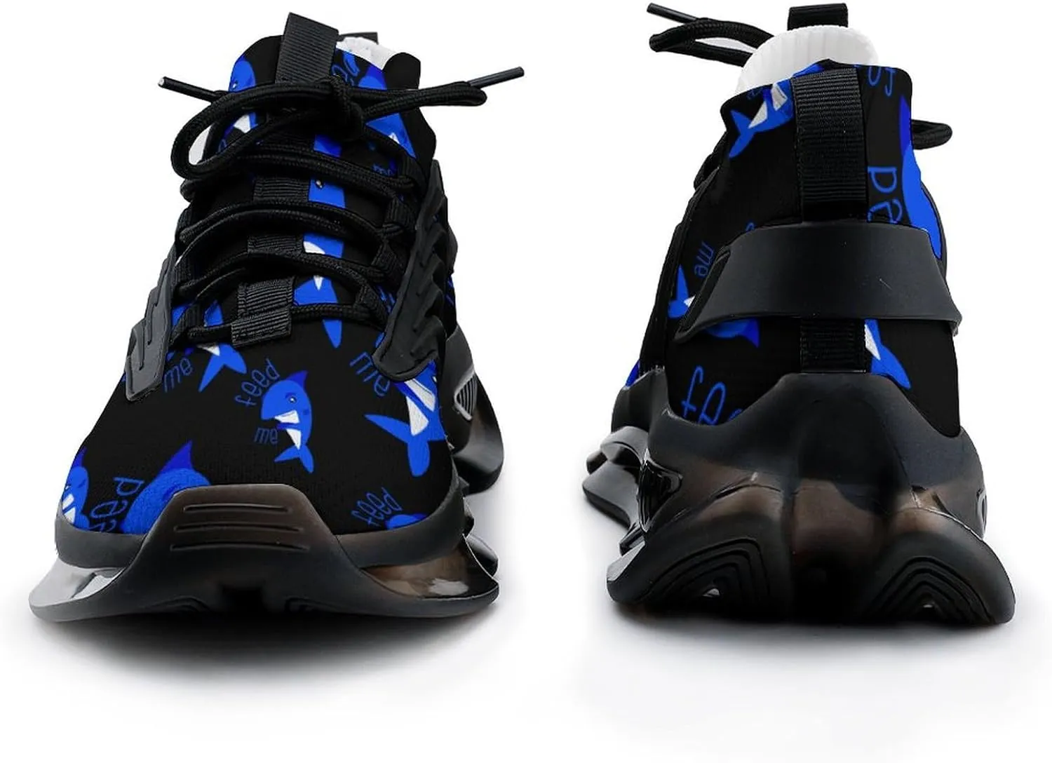 Feed Me Dolph Walking Shoes for Men Lightweight Tennis Fashion Elastic Sports Shoes Cushion Basketball Shoes