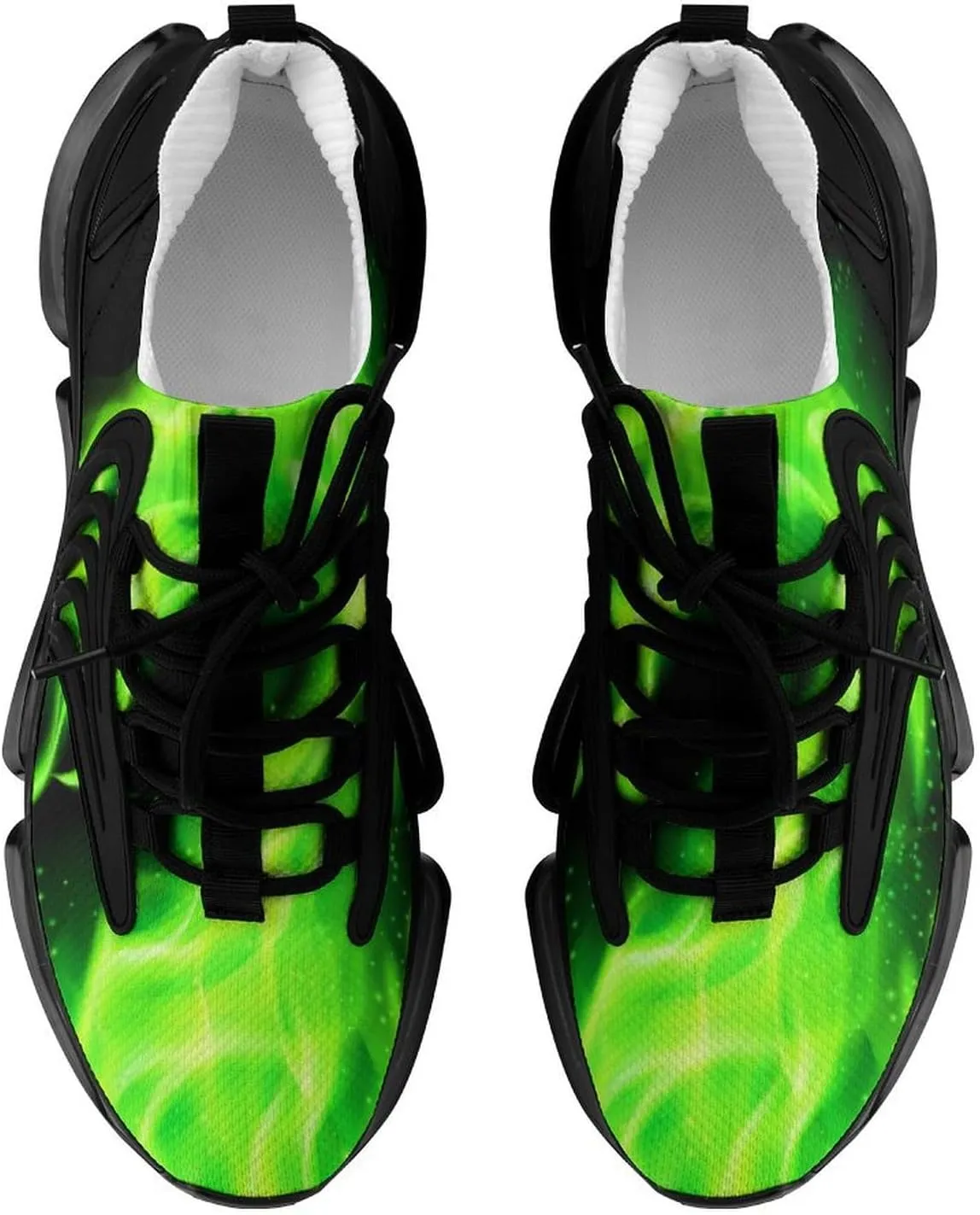 Fire Head of Dragon Walking Shoes for Men Lightweight Tennis Fashion Elastic Sports Shoes Cushion Basketball Shoes