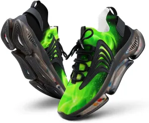 Fire Head of Dragon Walking Shoes for Men Lightweight Tennis Fashion Elastic Sports Shoes Cushion Basketball Shoes