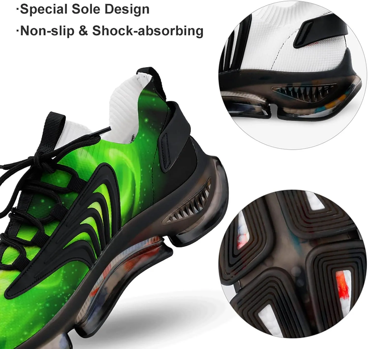Fire Head of Dragon Walking Shoes for Men Lightweight Tennis Fashion Elastic Sports Shoes Cushion Basketball Shoes