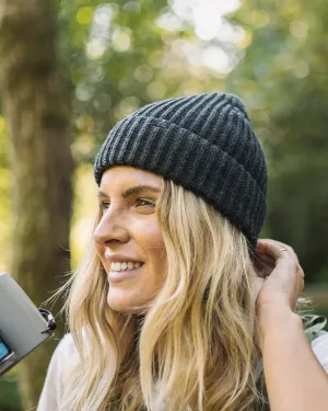 Fisherman Recycled Beanie - Charcoal