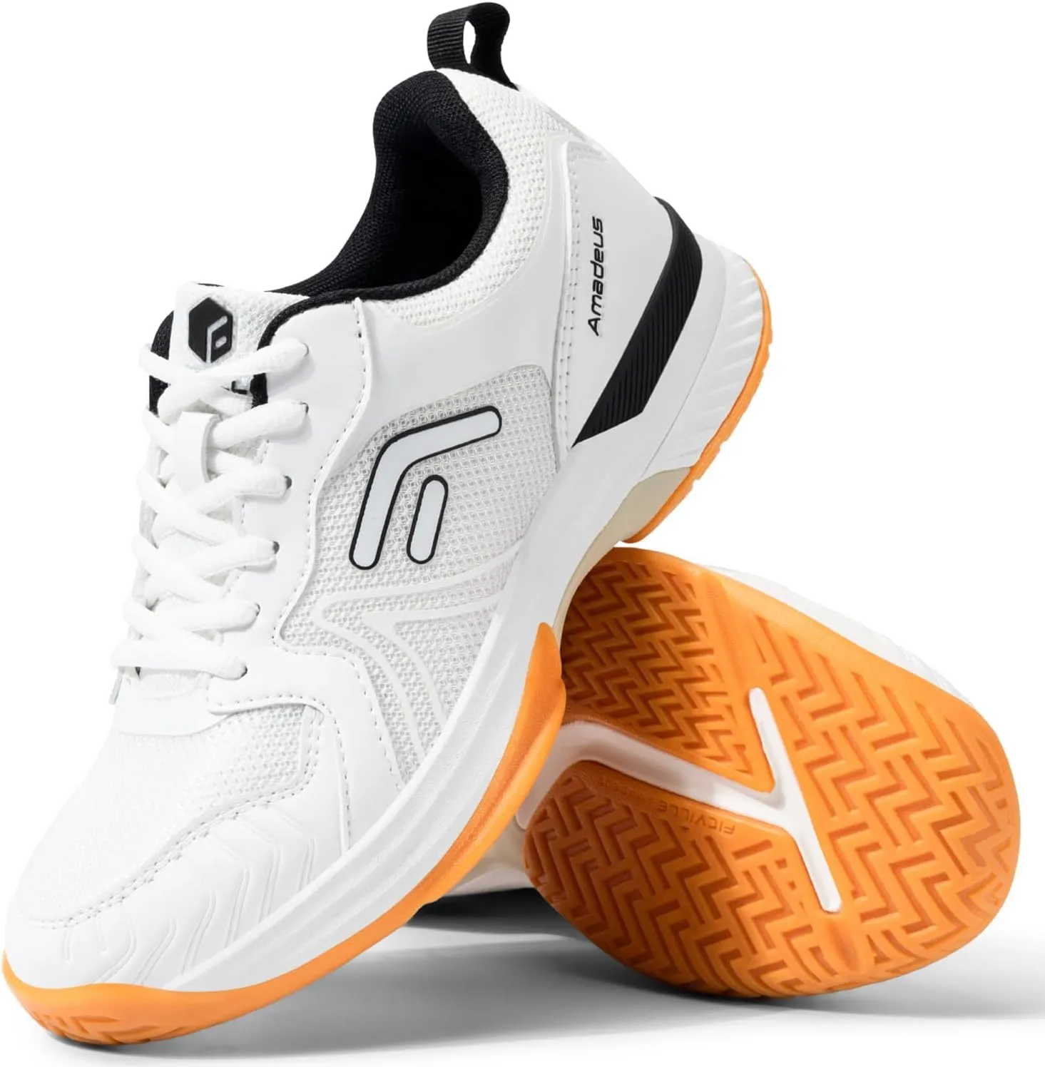 FitVille Wide Women's Pickleball Shoes Cloud-Like Lightweight Tennis Shoes with Arch Support Breathable Court Shoes for Racketball, Squash & Wide Toe Box
