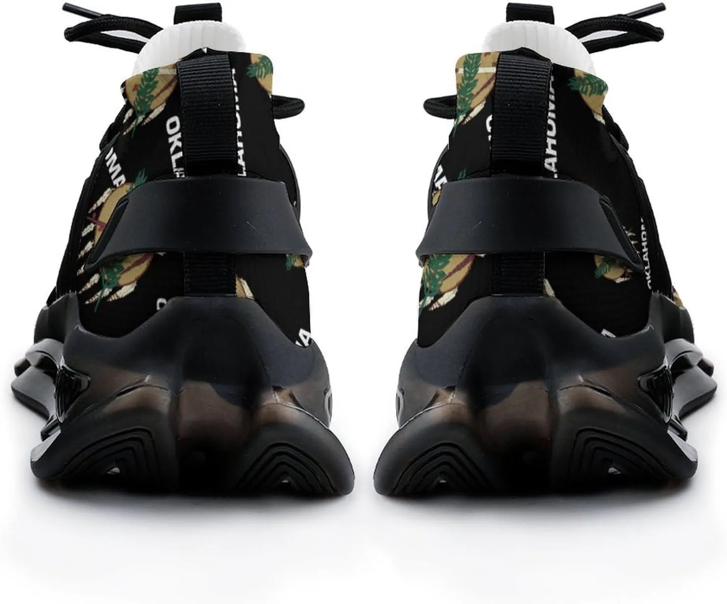 Flag of Oklahoma Walking Shoes for Men Lightweight Tennis Fashion Elastic Sports Shoes Cushion Basketball Shoes