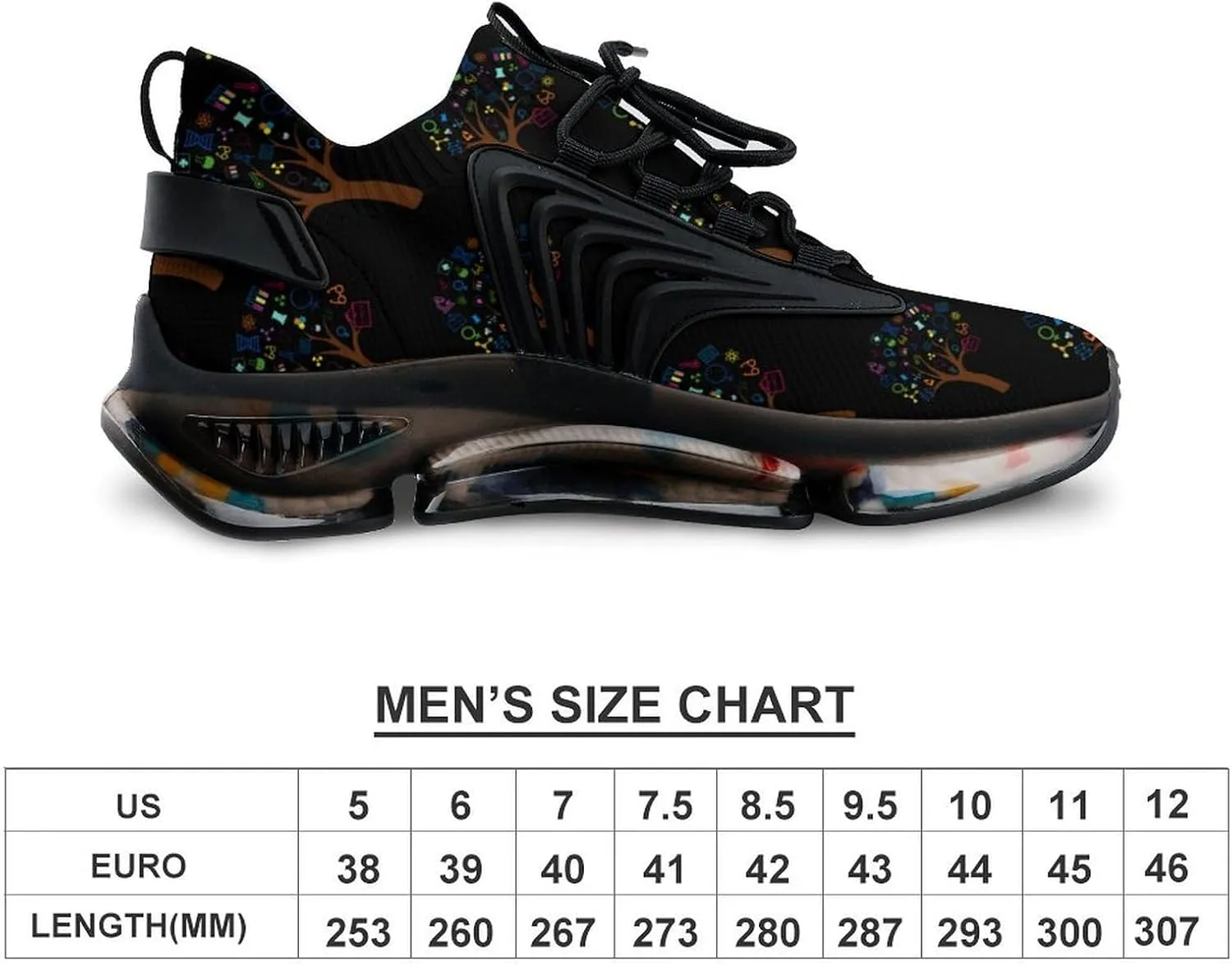 for Future Scientists Walking Shoes for Men Lightweight Tennis Fashion Elastic Sports Shoes Cushion Basketball Shoes