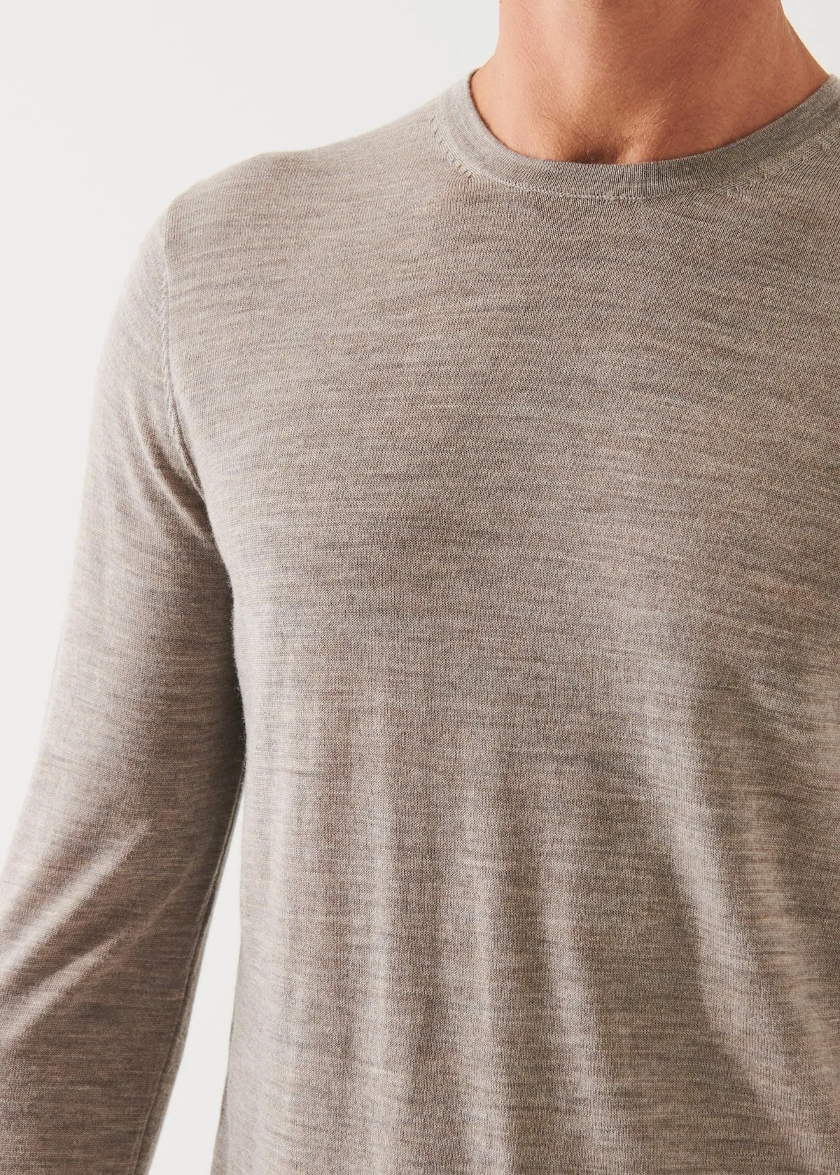 Fossil Mélange Extra-Fine Merino Sweater - Patrick Assaraf