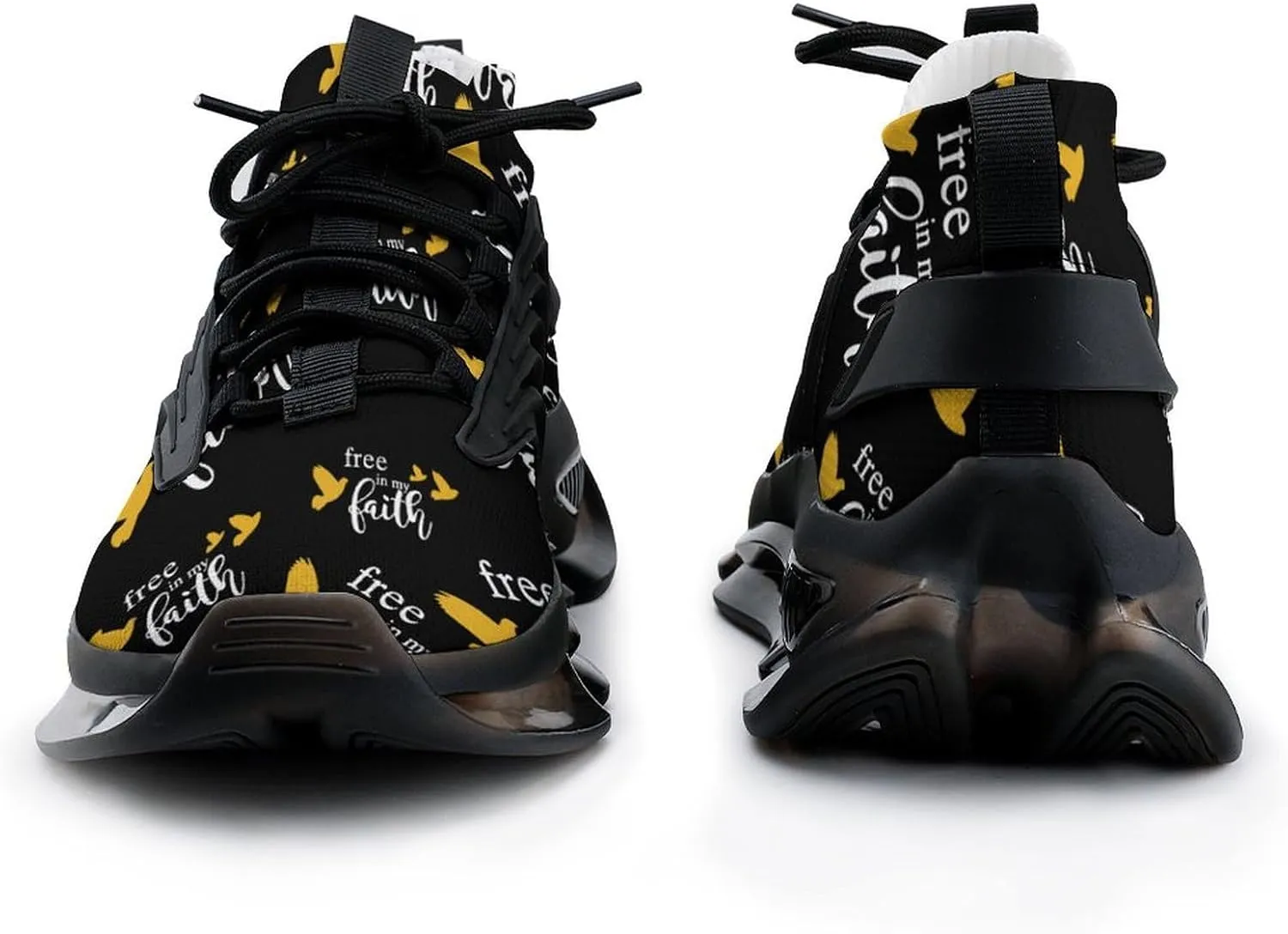 Free in My Faith Pigeon Walking Shoes for Men Lightweight Tennis Fashion Elastic Sports Shoes Cushion Basketball Shoes
