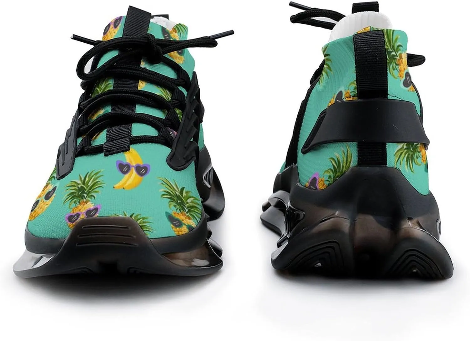 Funny Pineapple Banana Wear Glasses Walking Shoes for Men Lightweight Tennis Fashion Elastic Sports Shoes Cushion Basketball Shoes