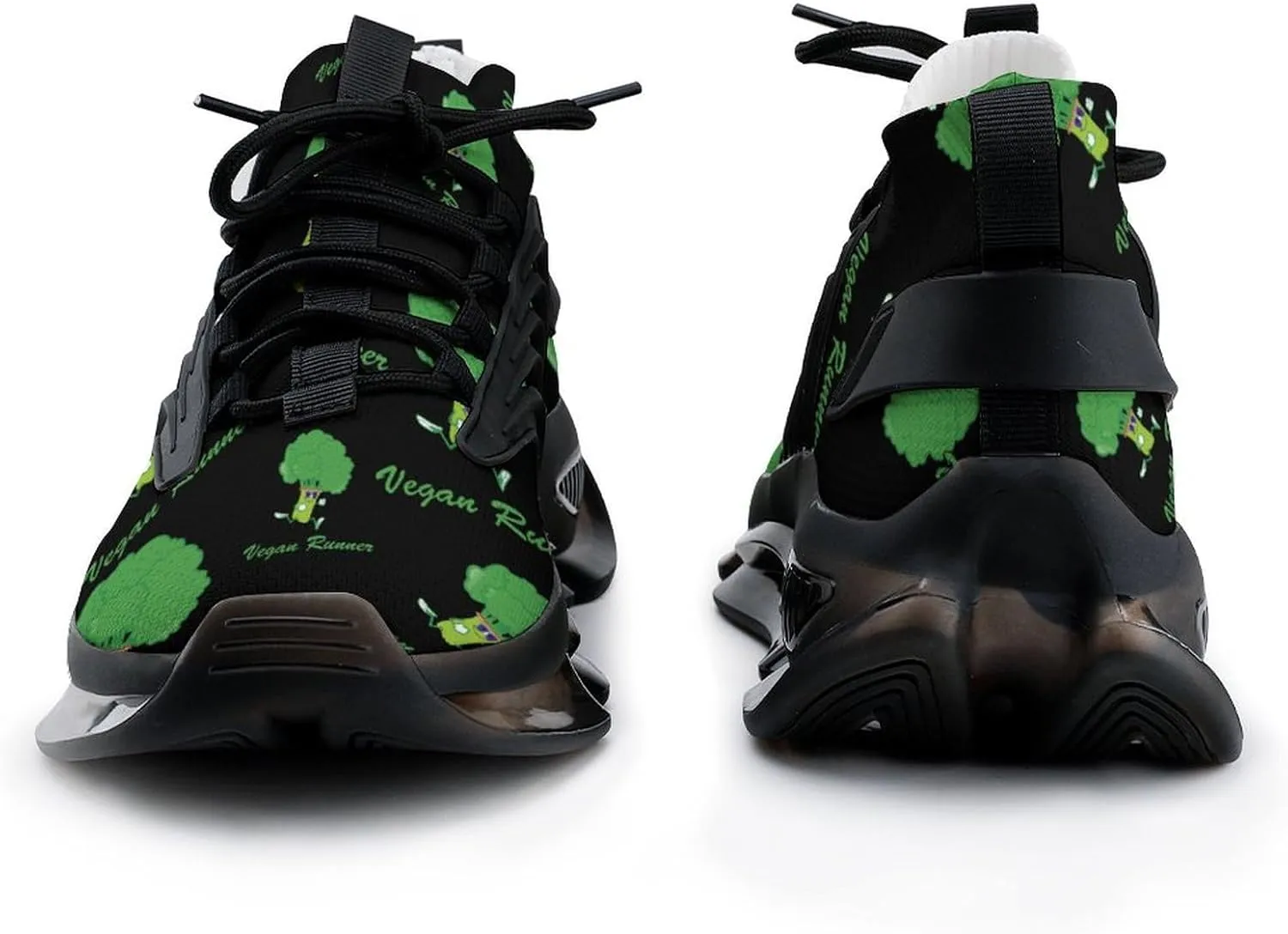 Funny Vegan Runner Walking Shoes for Men Lightweight Tennis Fashion Elastic Sports Shoes Cushion Basketball Shoes