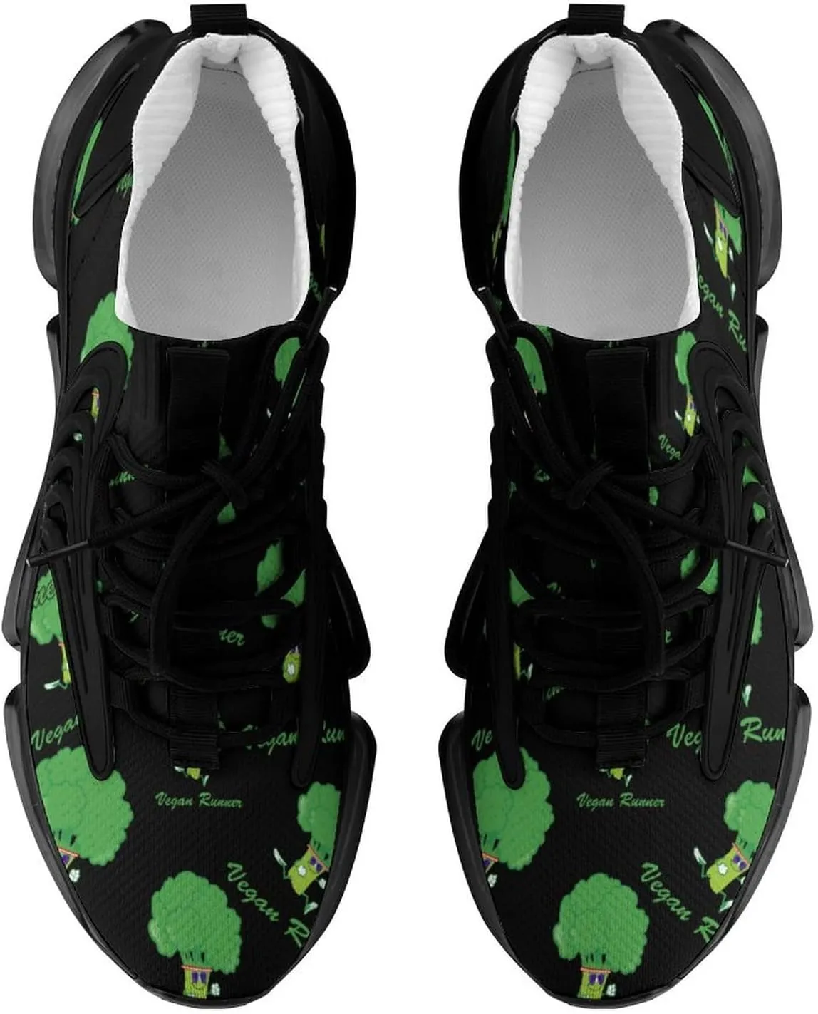 Funny Vegan Runner Walking Shoes for Men Lightweight Tennis Fashion Elastic Sports Shoes Cushion Basketball Shoes