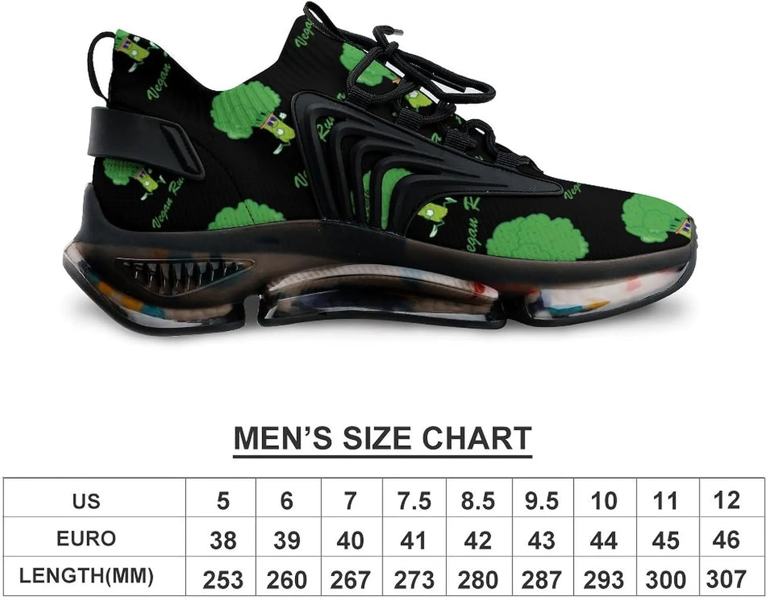 Funny Vegan Runner Walking Shoes for Men Lightweight Tennis Fashion Elastic Sports Shoes Cushion Basketball Shoes