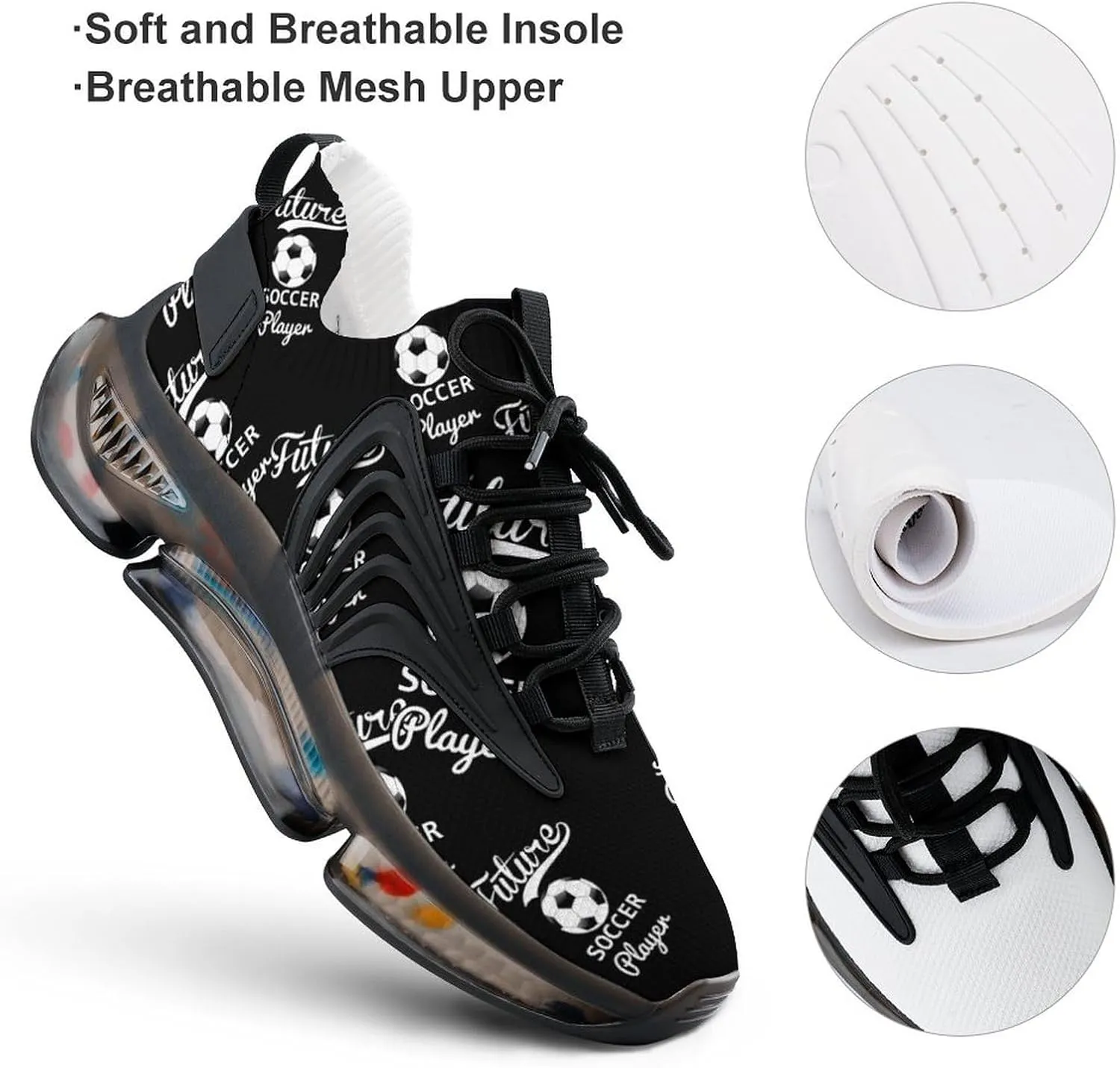 Future Soccer Player Walking Shoes for Men Lightweight Tennis Fashion Elastic Sports Shoes Cushion Basketball Shoes