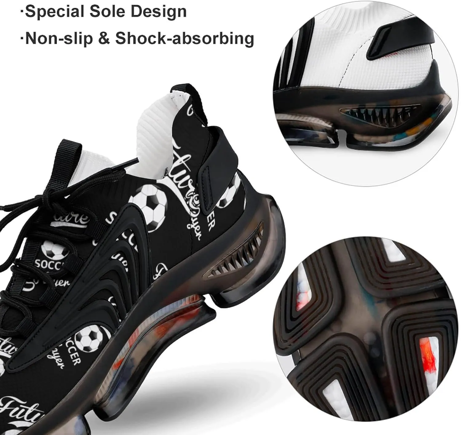 Future Soccer Player Walking Shoes for Men Lightweight Tennis Fashion Elastic Sports Shoes Cushion Basketball Shoes