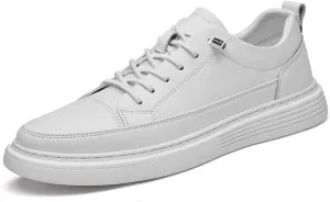 Genuine Leather Casual Shoes Men Luxury Black Sneakers Fashion Designer All-Match Skateboard Shoe Low Top Walking Men's Shoes