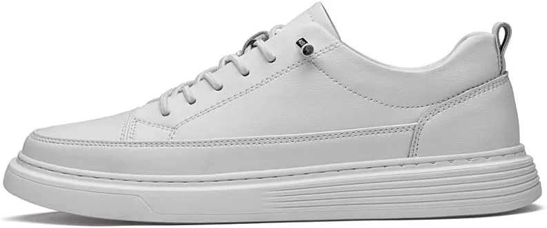 Genuine Leather Casual Shoes Men Luxury Black Sneakers Fashion Designer All-Match Skateboard Shoe Low Top Walking Men's Shoes