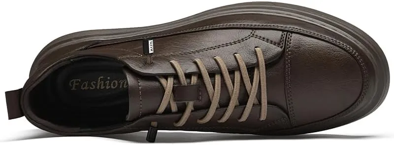 Genuine Leather Casual Shoes Men Luxury Black Sneakers Fashion Designer All-Match Skateboard Shoe Low Top Walking Men's Shoes