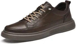 Genuine Leather Casual Shoes Men Luxury Black Sneakers Fashion Designer All-Match Skateboard Shoe Low Top Walking Men's Shoes