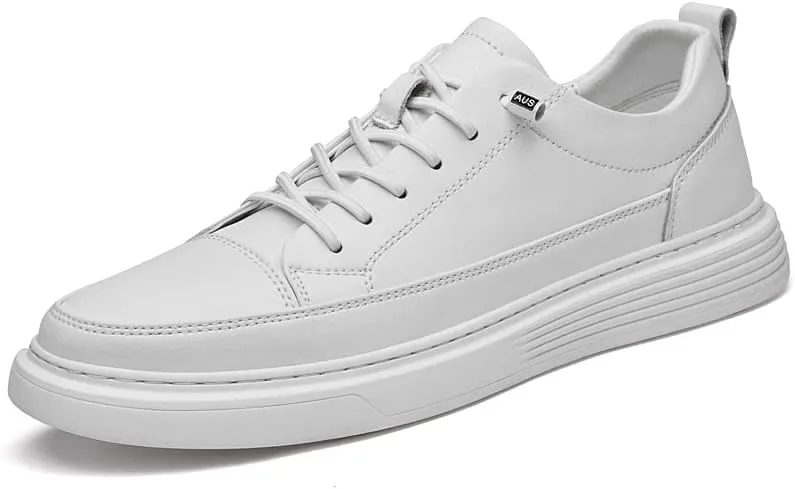 Genuine Leather Casual Shoes Men Luxury Black Sneakers Fashion Designer All-Match Skateboard Shoe Low Top Walking Men's Shoes
