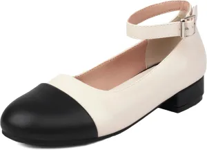 Gicoiz Mary Jane Comfort Womens Ankle Strap Low Heel Pumps