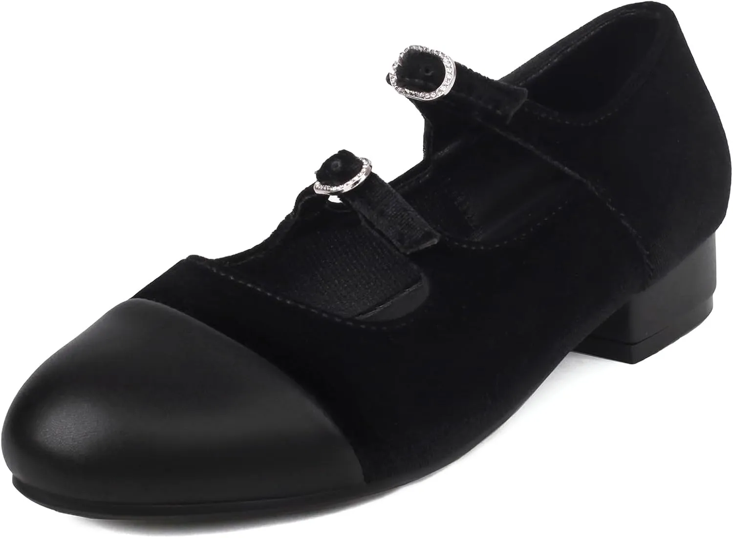 Gicoiz Mary Jane Comfort Womens Ankle Strap Low Heel Pumps