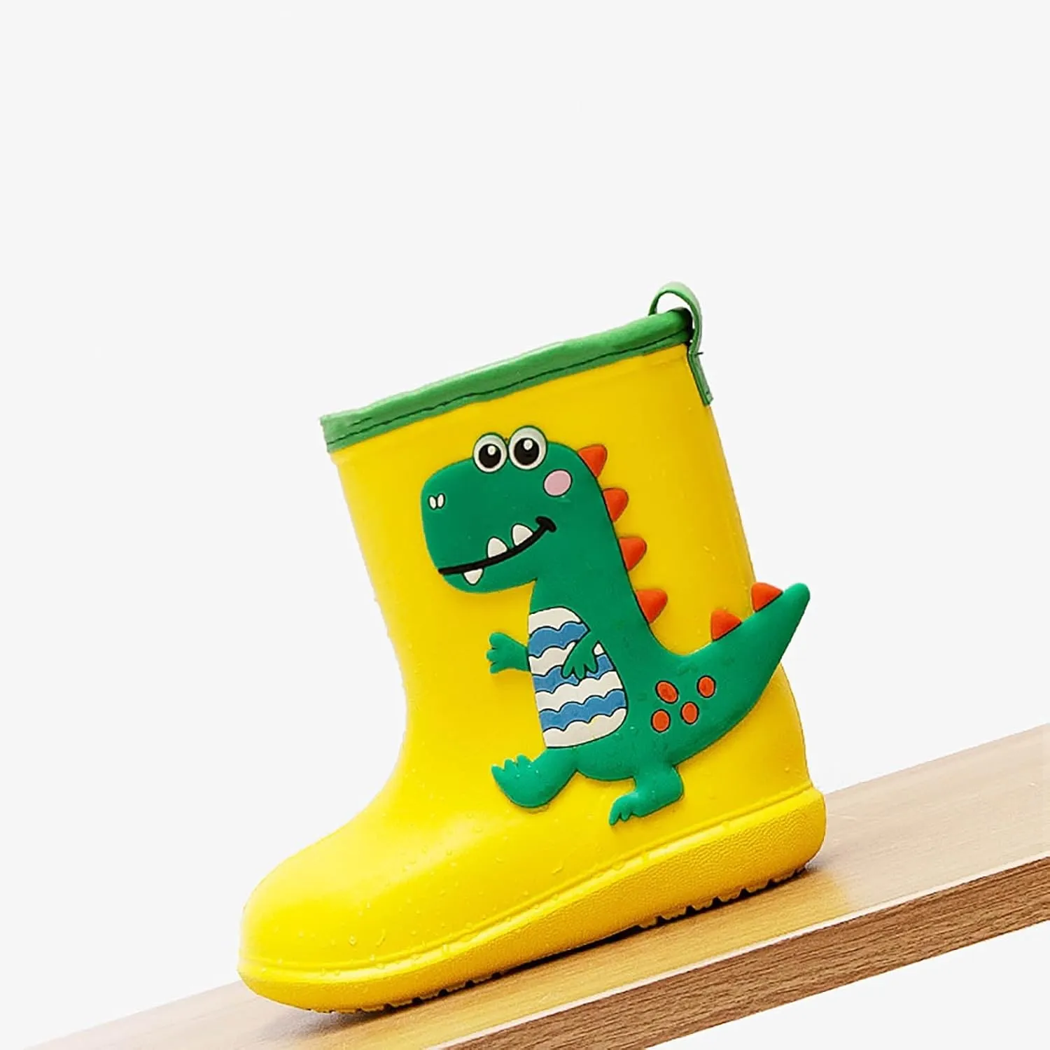 Girls Boy's Dinosaur Rain Boot Non Slip Toddler Kids Rain Boots Easy-on Lightweight Waterproof Rainboots Baby