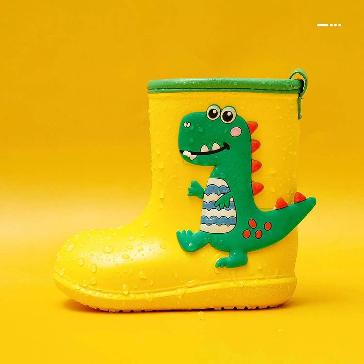 Girls Boy's Dinosaur Rain Boot Non Slip Toddler Kids Rain Boots Easy-on Lightweight Waterproof Rainboots Baby